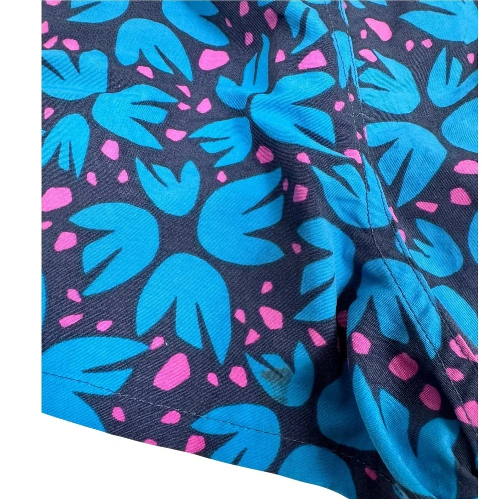 Patagonia Barely Baggies Shorts Womens XS Blue Pink Tropical Floral Print